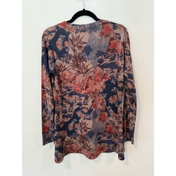 Soft Surroundings Heavenly Soft Millie Top Size Small Blue Floral High Low 2021 - Picture 9 of 11